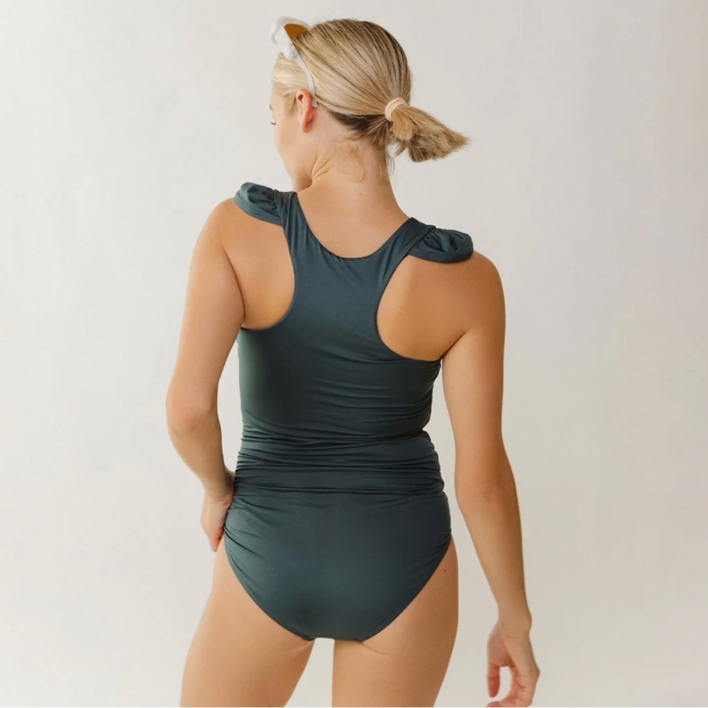 Albion Rica One-Piece Full Coverage Swimsuit In Steel Blue Size Women’s XL - Picture 10 of 15